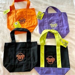 Trader Joe's Canvas Mini Tote Halloween — Set of 4
